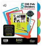 iQ 5 Tab Poly Index Dividers With Pockets