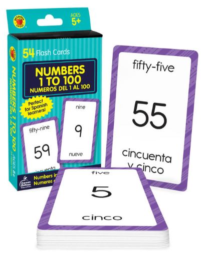 Numbers 1 to 100 Flash Cards Grade K-3 54 PCS