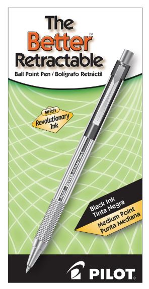 Better Retractable Ballpoint Pens Medium Point 0.7 mm Black Ink CJ. 12