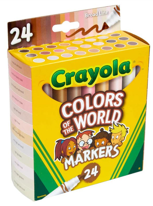 Crayola Colors of the World Washable Skin Tone Markers Pkg. 24