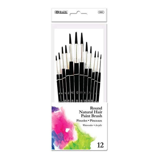 ROUND NATURAL HAIR PAINT BRUSH PQ.12