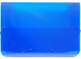 Plastic Document File 13"x9-7/8" 2" capacity Translucent Blue