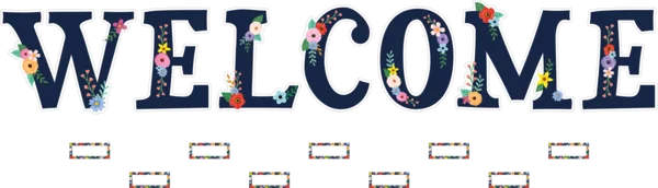 WILDFLOWERS WELCOME BULLETIN BOARD 55PCS