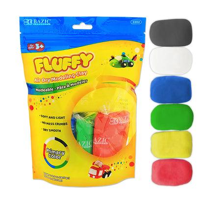 Air Dry Modeling Clay 6 Primary Color 0.5 Oz. - JA Riollano