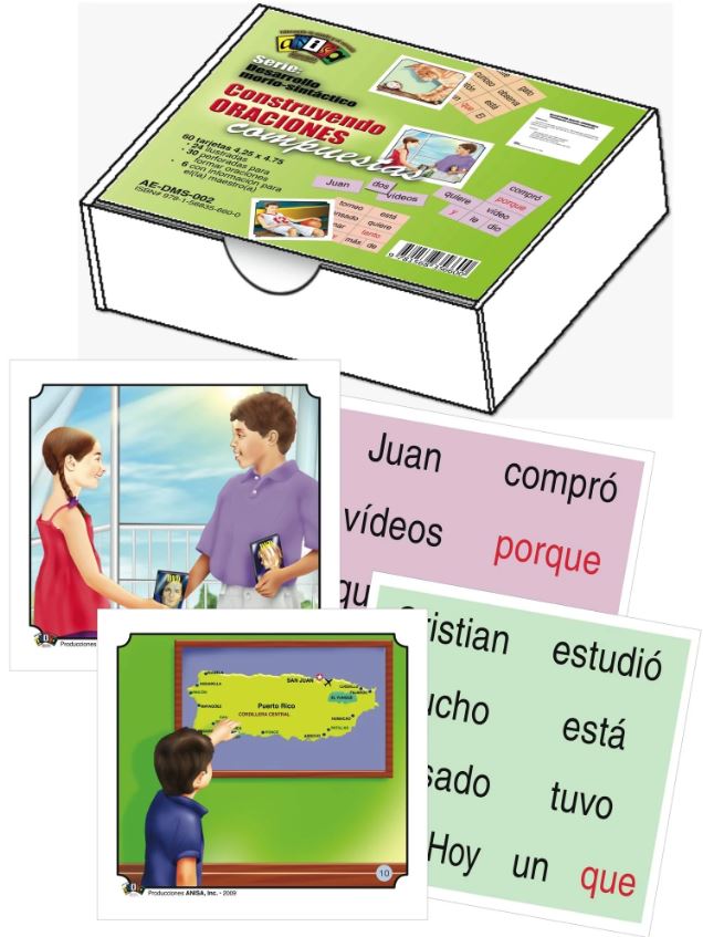 Tarjetas Construyendo Oraciones Compuestas Cj. 60