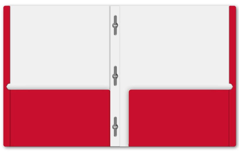 Twin Pocket Paper Portfolio with Prongs