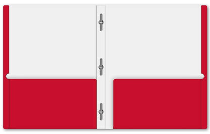 Twin Pocket Paper Portfolio with Prongs