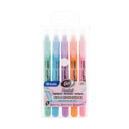 5 PASTEL GEL HIGHLIGHTER