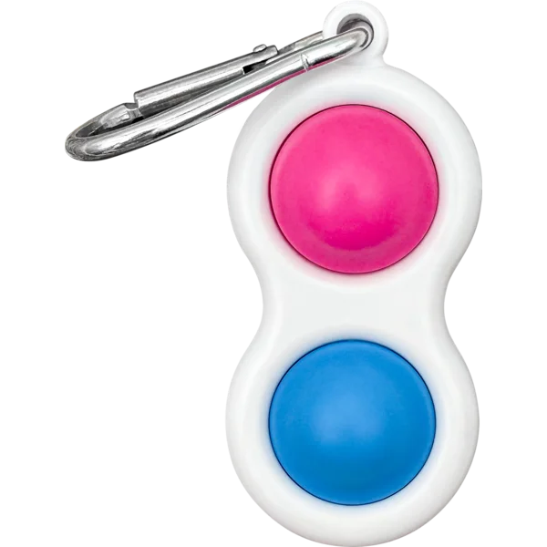 Fidget Popper Keychain - Blue/Pink