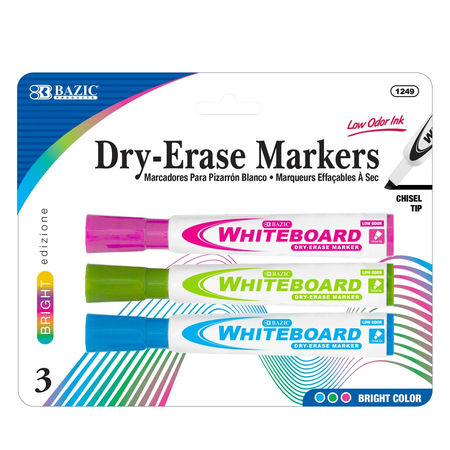 DRY ERASE MARKER BRIGHT COLOR CHISEL PQ.3