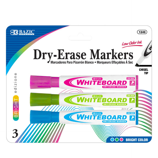DRY ERASE MARKER BRIGHT COLOR CHISEL PQ.3