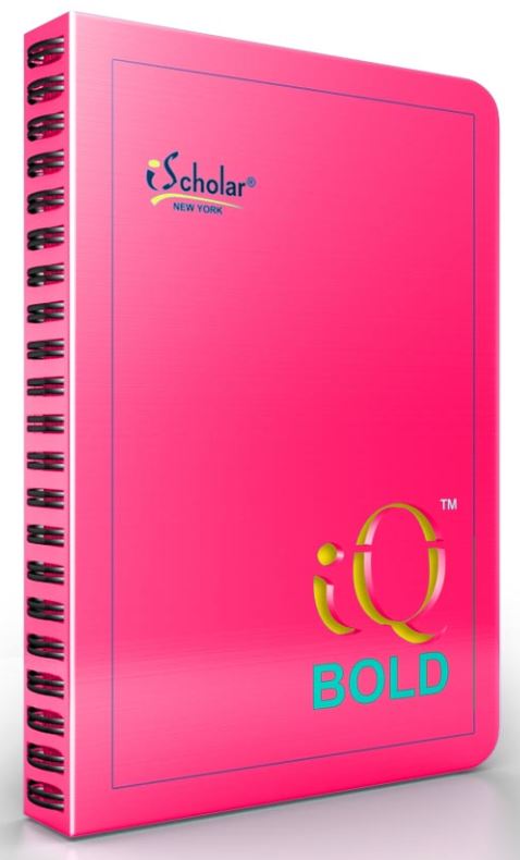 iQ BOLD Hidden Wire Notebook Narrow Ruled 9" x 7" 120 Sheets