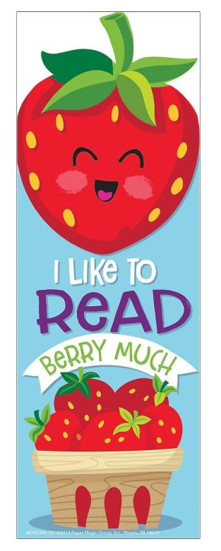Strawberry Scratch and Sniff Bookmarks 2" x 6" Multicolor PQ. 24