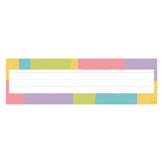 CHEERFUL STRIPES NAME PLATES 36PK