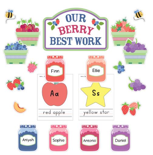 Our Berry Best Work Bulletin Board Set 61 PCS
