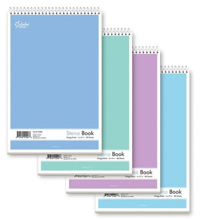 Spiral Steno Book White 6″ x 9″ 80 Sheet