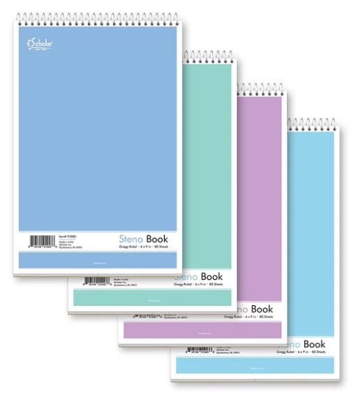 Spiral Steno Book White 6″ x 9″ 80 Sheet
