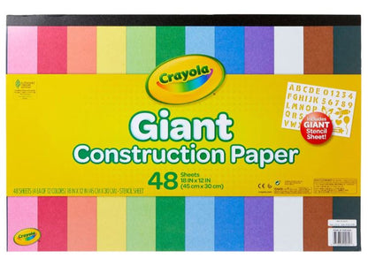 Crayola Giant Construction Paper with Stencils 48 Sheet