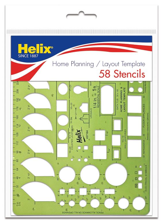 Helix Home Planning Layout Kit Template 58 Stencils