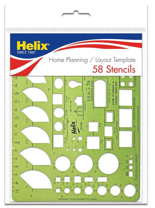 Helix Home Planning Layout Kit Template 58 Stencils