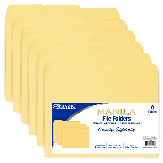 MANILA FILE FOLDER 1/3 CUT LETTER PQ. 9