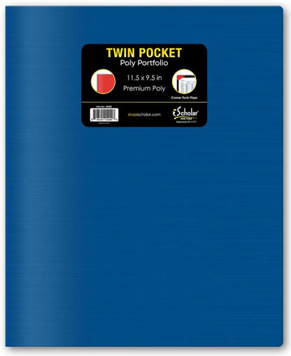 Twin Pocket Poly Portfolio No Hole Punch