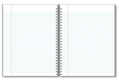3 Subject Wirebound Notebook College Ruled 10.5" x 8" 120 Sheets