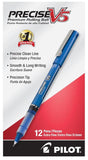 Precise V5 Rolling Ball Stick Pens 0.5 mm Extra Fine Point Blue Ink CJ. 12