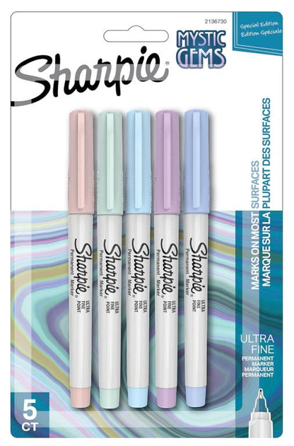 Sharpie Mystic Gems Ultra-Fine Point Permenant Marker Pkg. 5