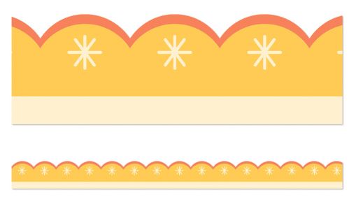 Enchanting Gold Scalloped Bulletin Board Borders Pkg. 13