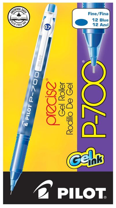 Gel Ink Rollerball Pens Precise P-700 Fine 0.7 mm Point Blue Ink CJ. 12