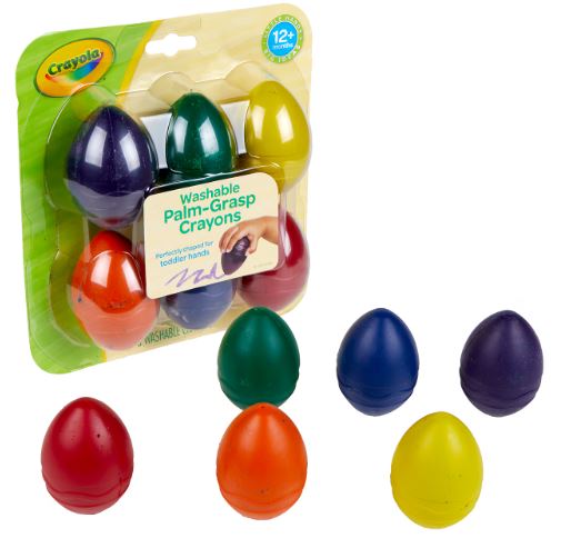 Crayola Palm Grasp Egg Crayons Pkg. 6