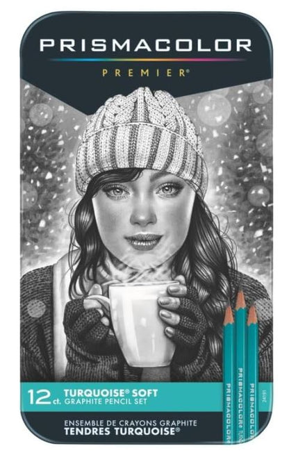 Prismacolor Premier Turquoise Graphite Sketching Pencils Cj. 12