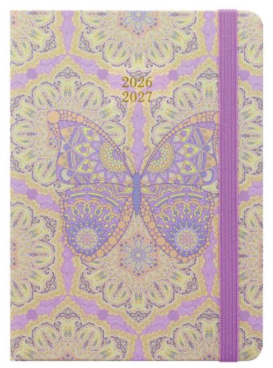 Paisley Academic Weekly Planner A6 Multilingual Butterfly