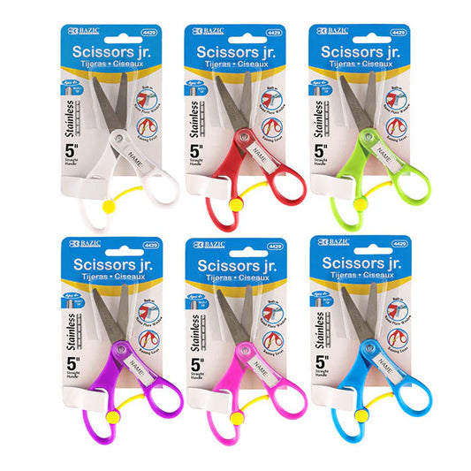 BLUNT TIP SCHOOL SCISSORS W/NAME TAG 5" By Each