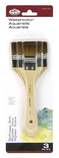 Large Area Flat Brush Set Pkg. 3