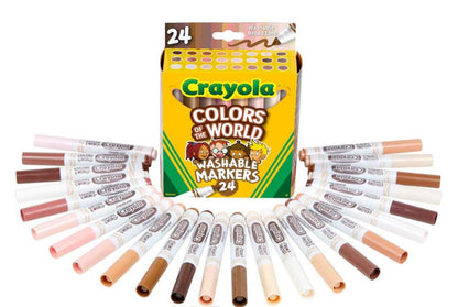 Crayola Colors of the World Washable Skin Tone Markers Pkg. 24