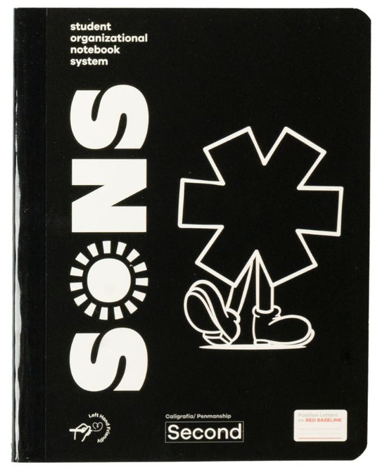 Libreta Caligrafia Primaria Second Negro