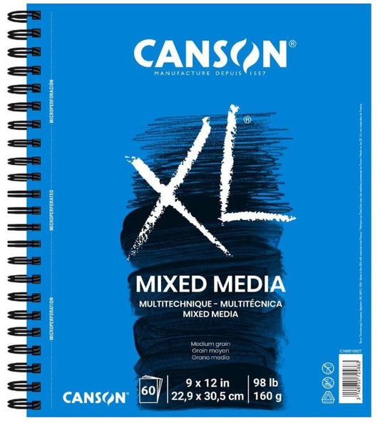 Canson XL Series Mixed Media Pad 9" x 12" 60 Sheet 98 lb