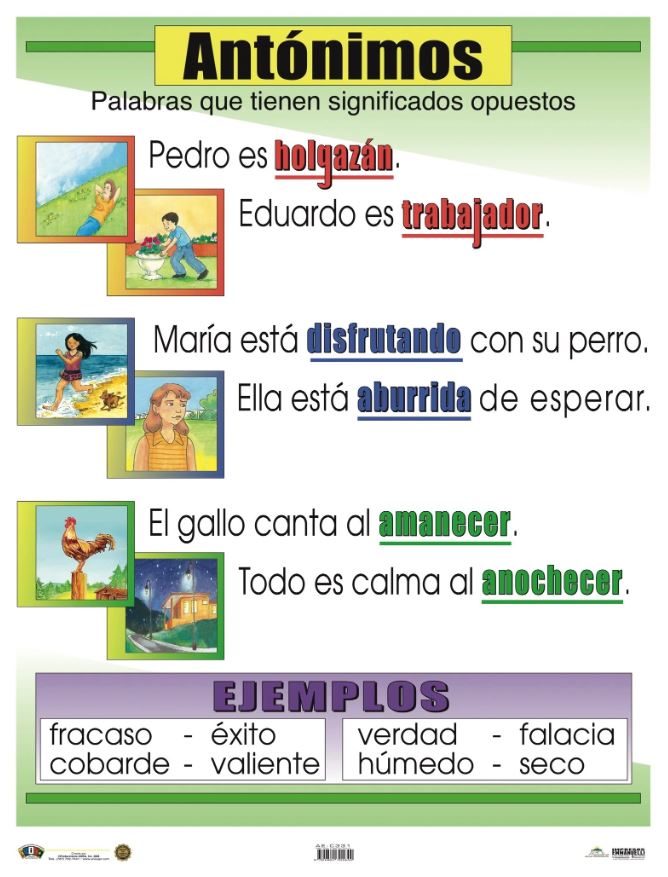 Cartel Antónimos