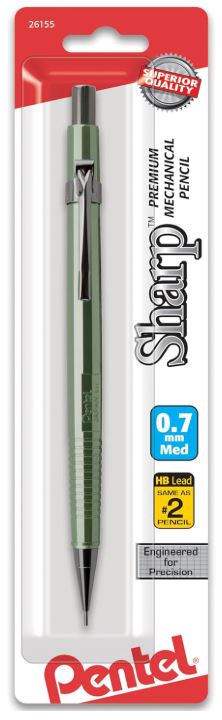 Sharp Mechanical Pencil 0.7 mm Metallic Assorted Barrels Colors