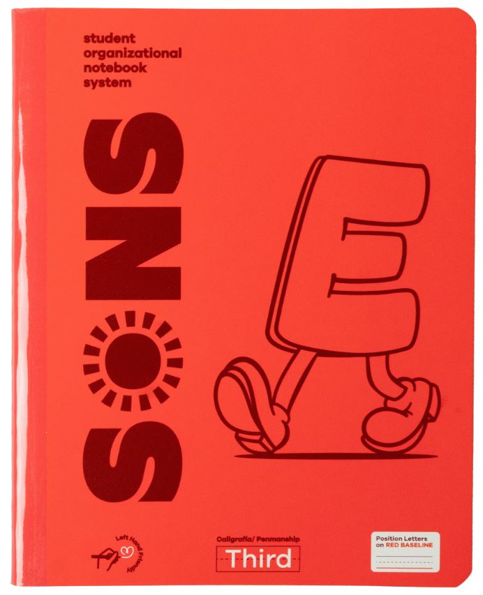 Libreta Caligrafia Primaria Third Rojo
