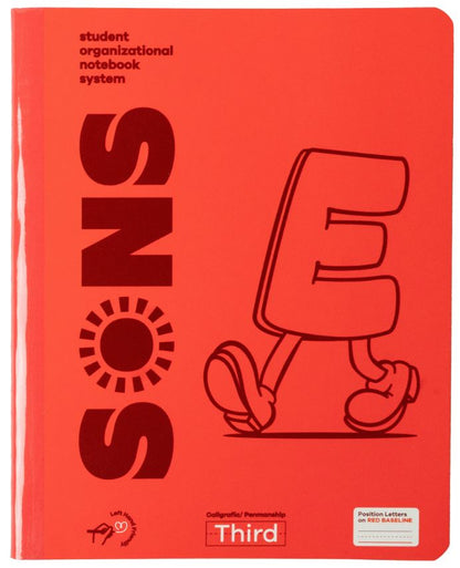 Libreta Caligrafia Primaria Third Rojo