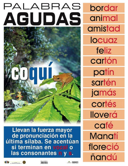 Cartel Palabras Agudas