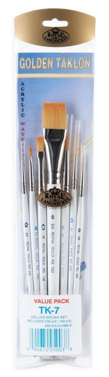 Golden Assorted Brush Set Pkg. 7