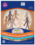 Multicultural Construction Paper 9" x 12" 5 Asst. Color 50 Sheet
