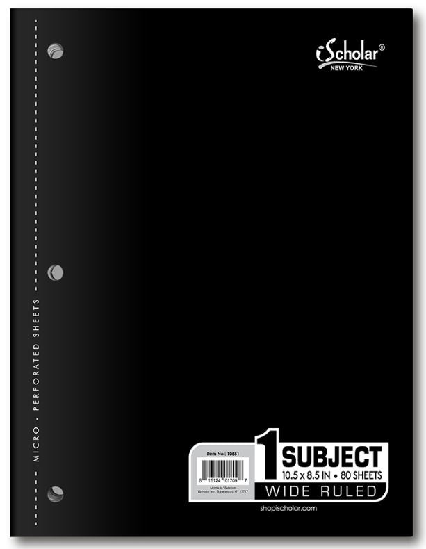 Coil-Less Notebook Wide Ruled 160 PG