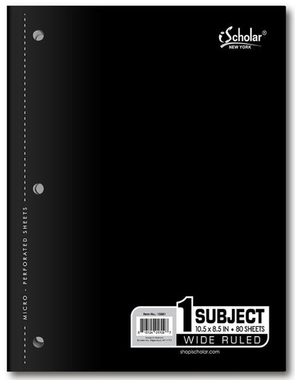 Coil-Less Notebook Wide Ruled 160 PG