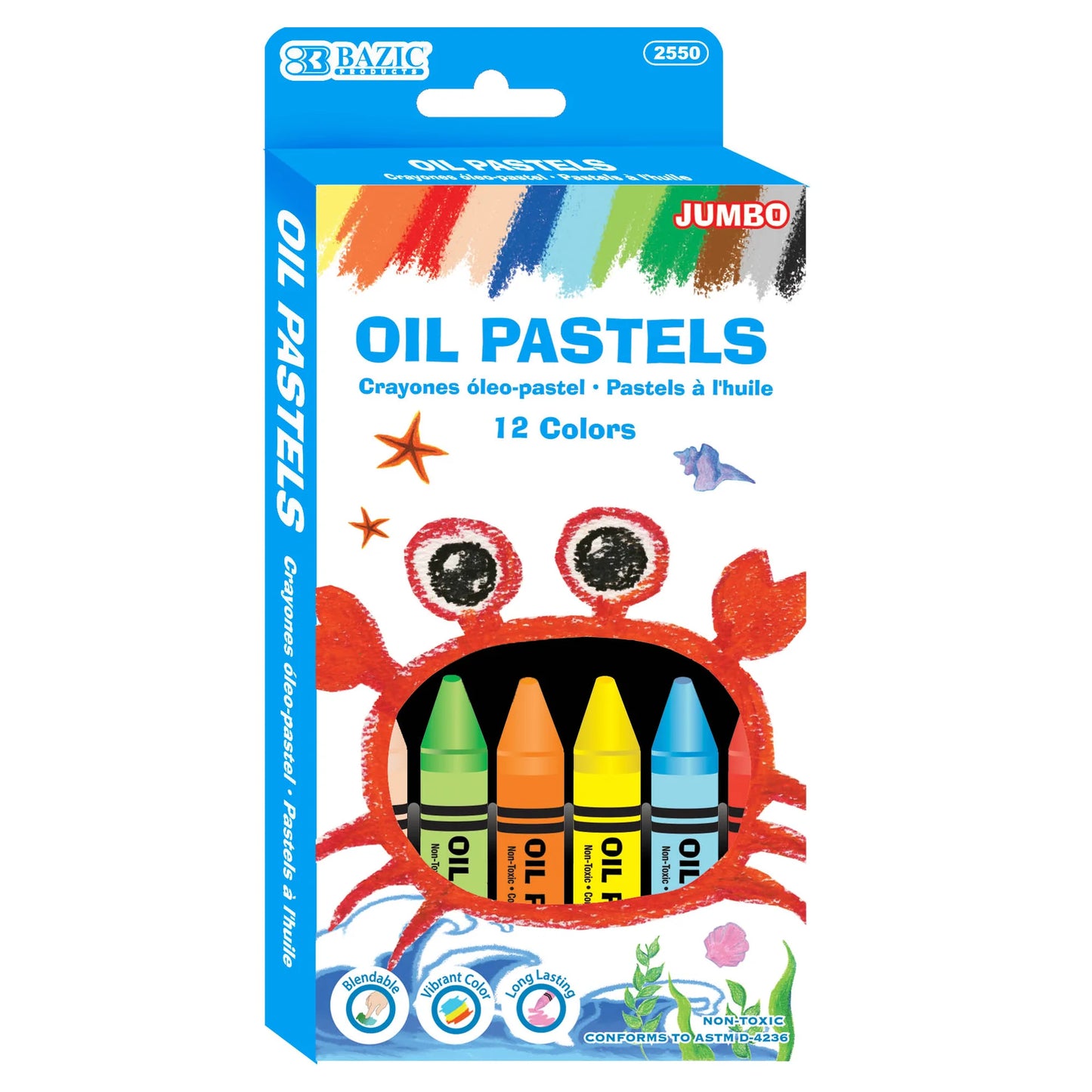 12 COLOR JUMBO OIL PASTEL