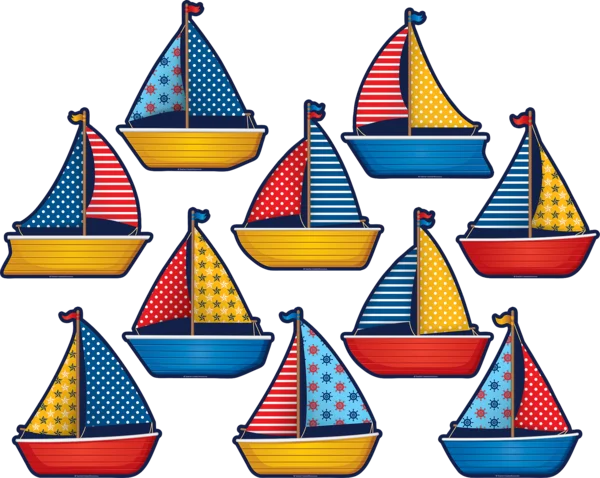 SAILBOATS ACCENTS 30PK